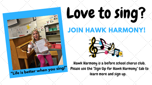 Hawk Harmony is a before school club.